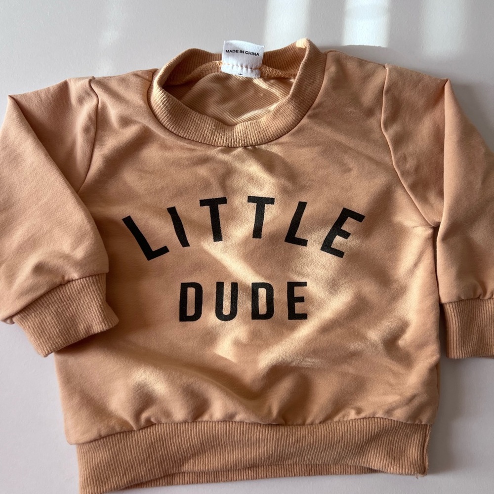 Little Dude Kids Sweatshirt - Tan